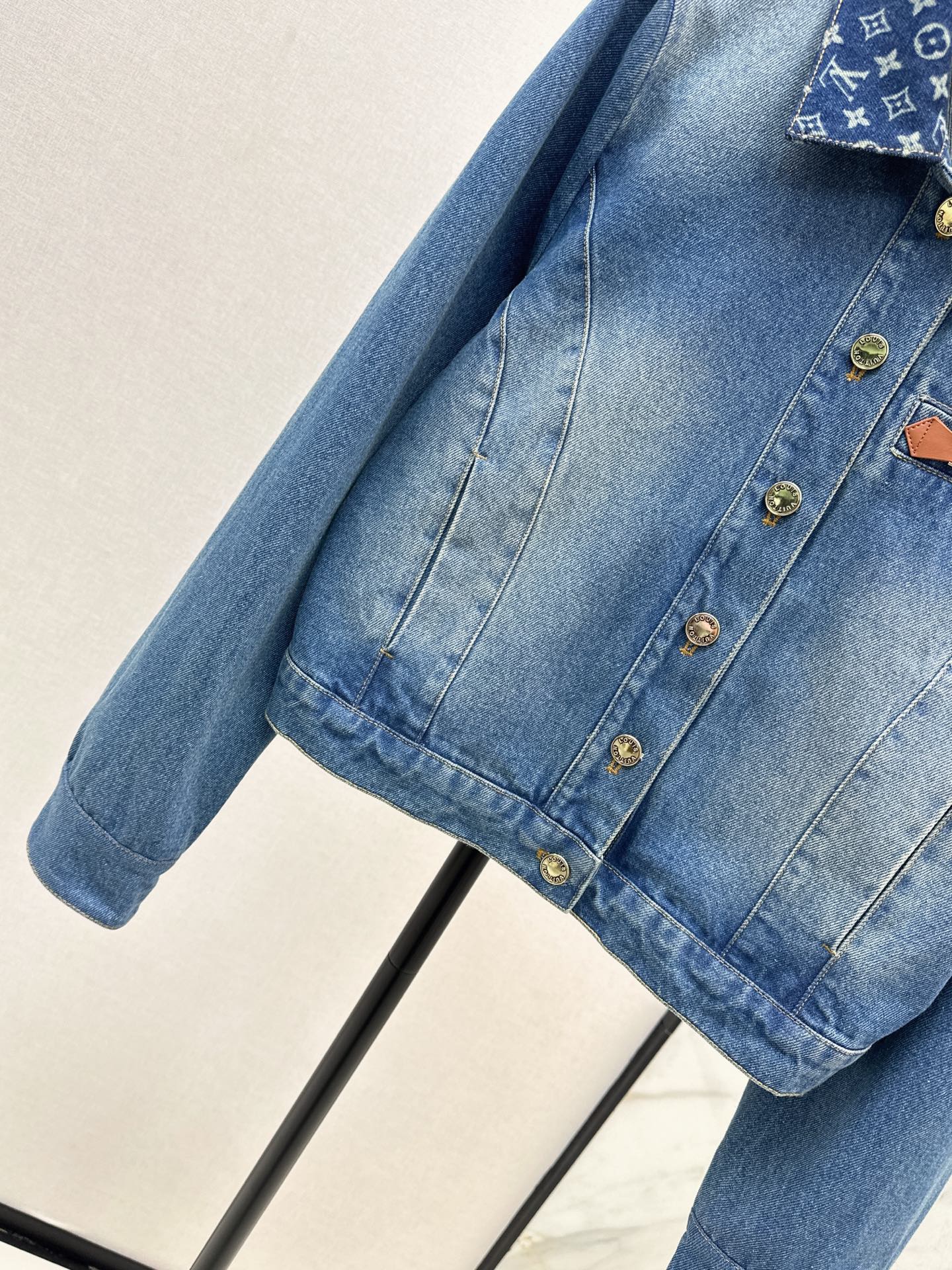 L 25 New vintage collar denim jacket