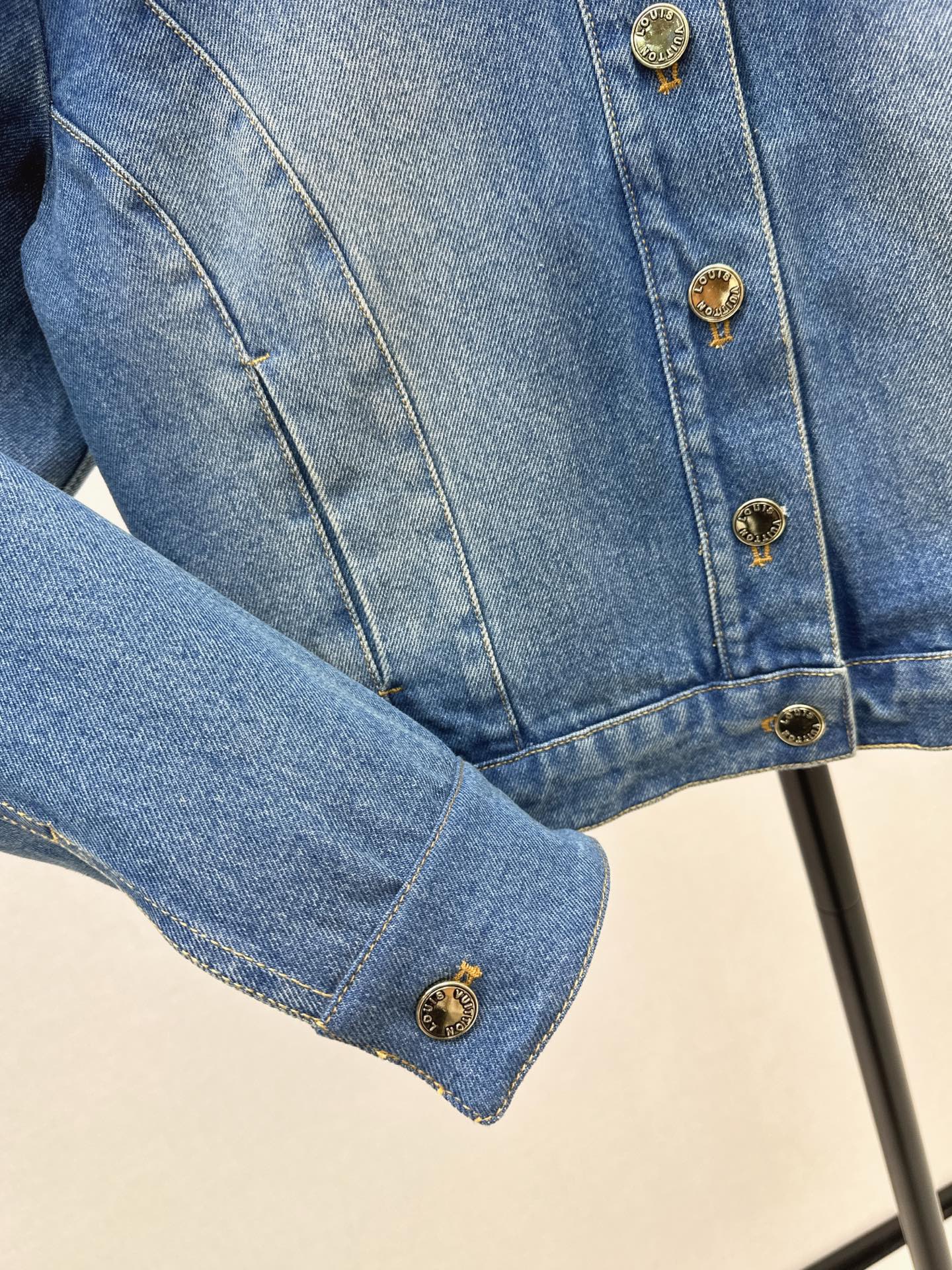 L 25 New vintage collar denim jacket