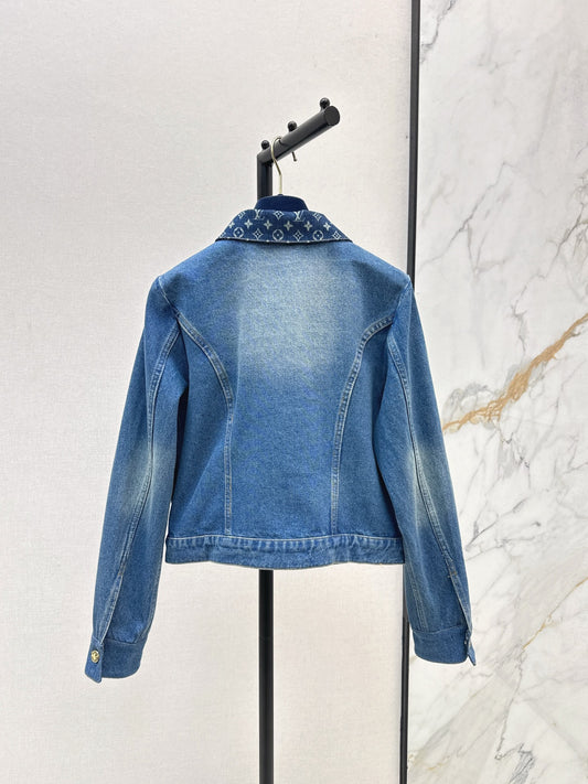 L 25 New vintage collar denim jacket