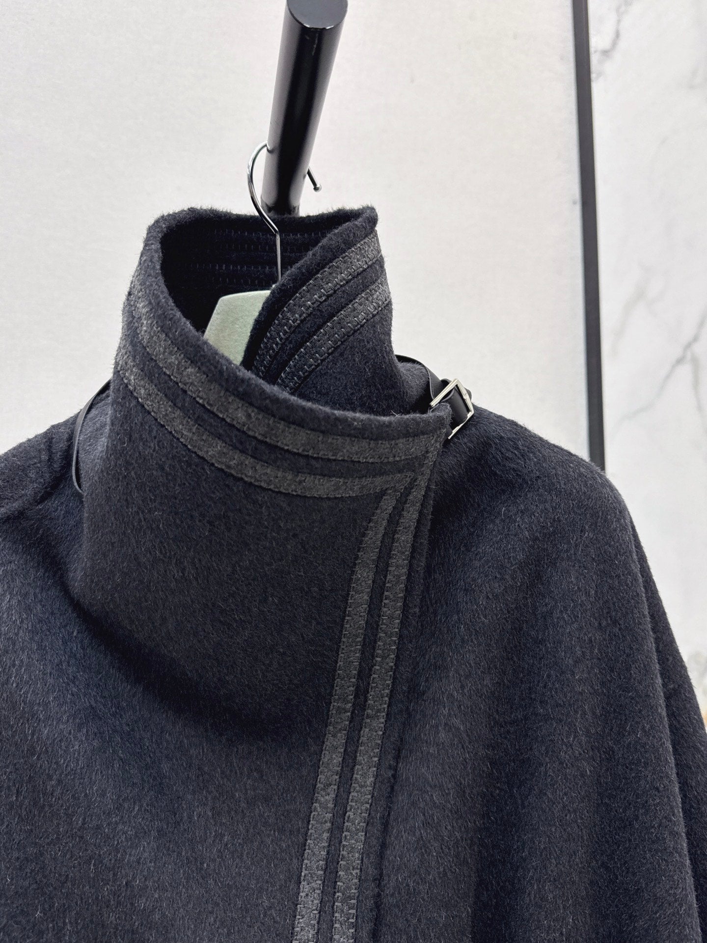 He 25 New handmade double-sided nylon cashmere long coat