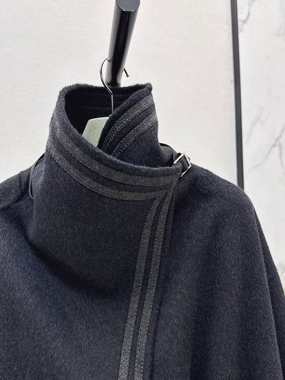He 25 New handmade double-sided nylon cashmere long coat