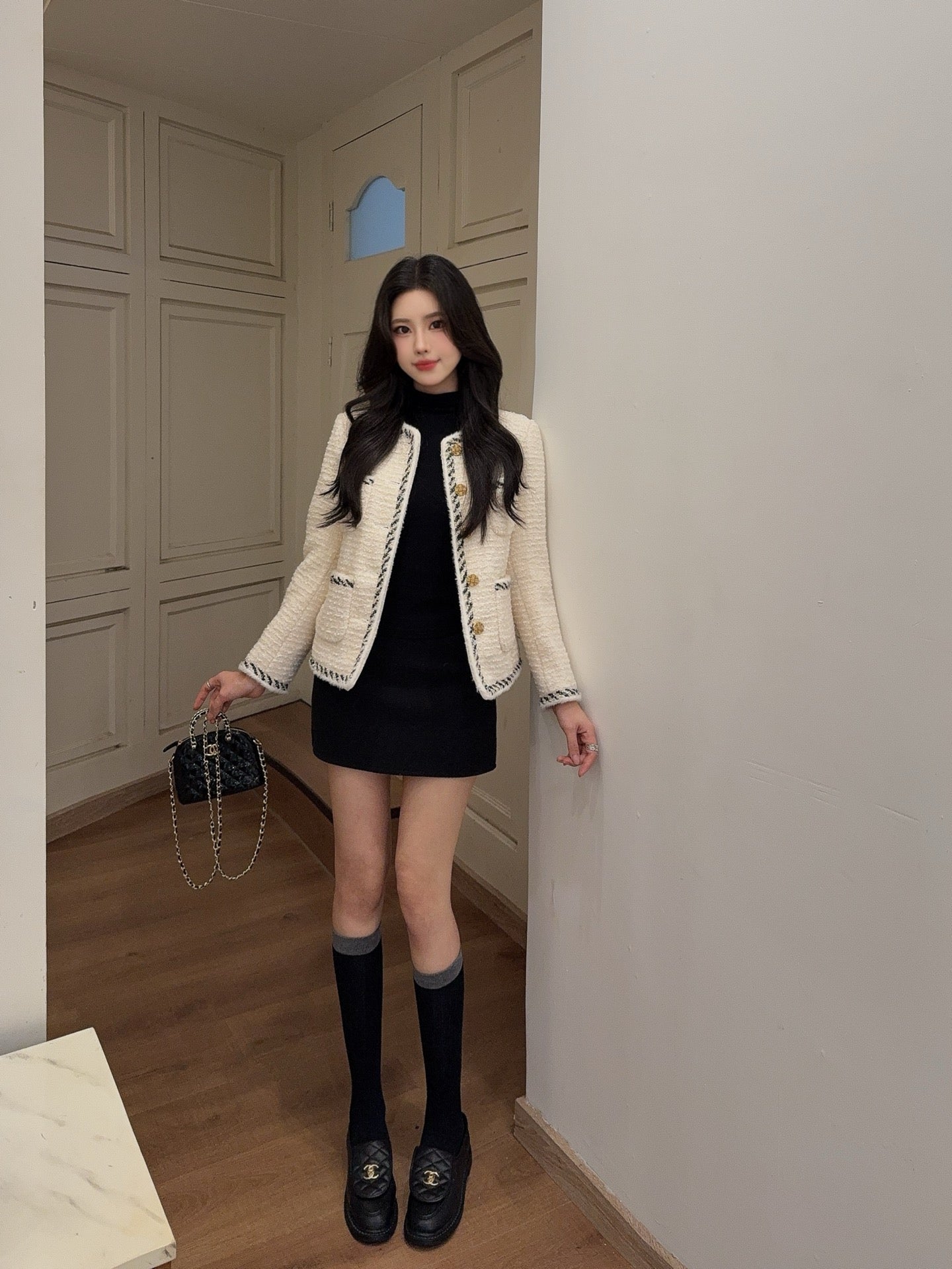 C 25 New woven woolen woolen woolen coat