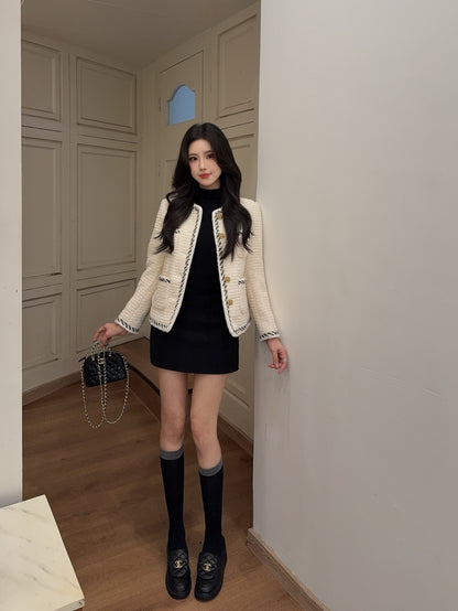 C 25 New woven woolen woolen woolen coat