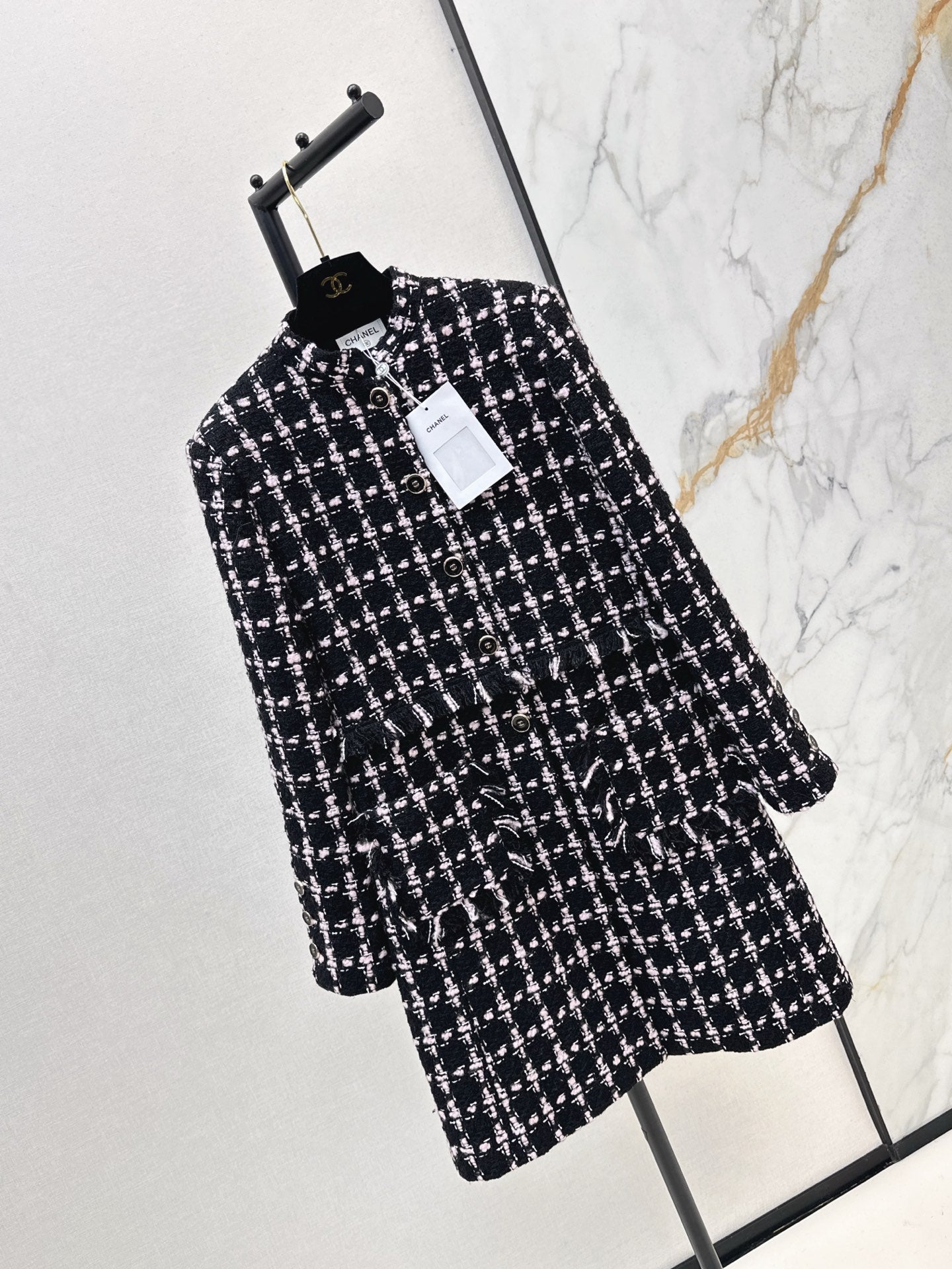 C 25 New Positioning Plaid Woven Long Dress🖤