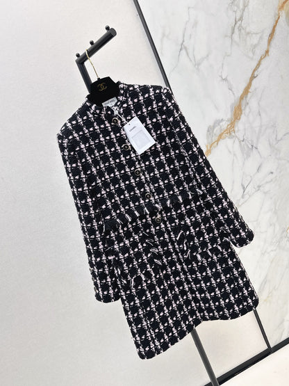 C 25 New Positioning Plaid Woven Long Dress🖤
