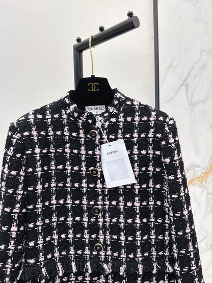 C 25 New Positioning Plaid Woven Long Dress🖤