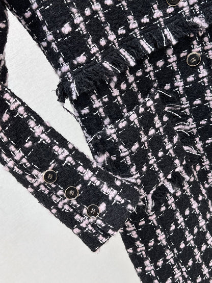 C 25 New Positioning Plaid Woven Long Dress🖤