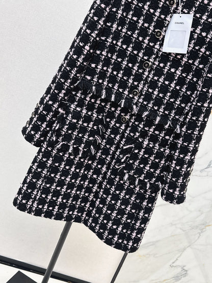 C 25 New Positioning Plaid Woven Long Dress🖤