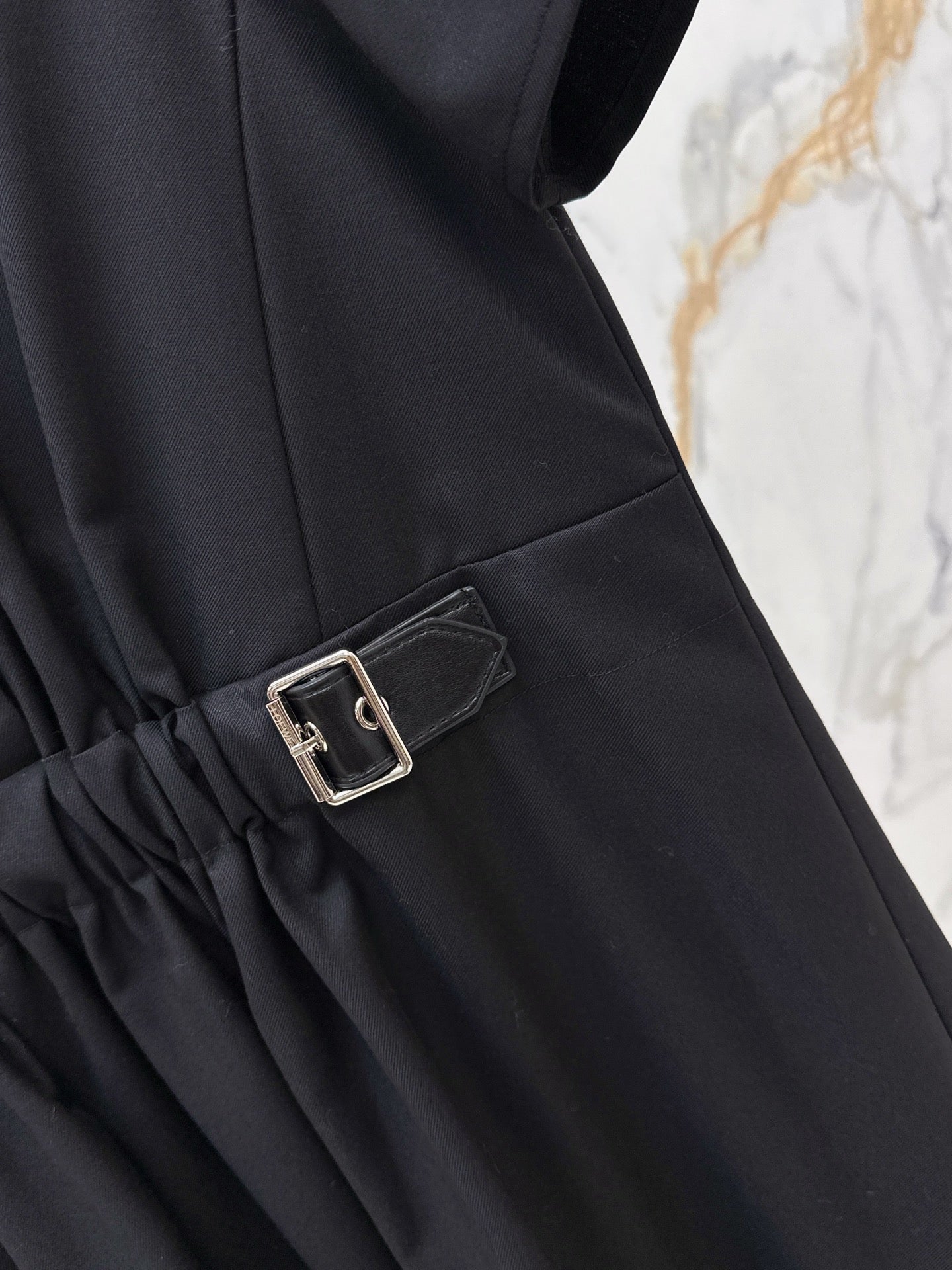 Lo 25 Lapel Leather Button Shirt Dress