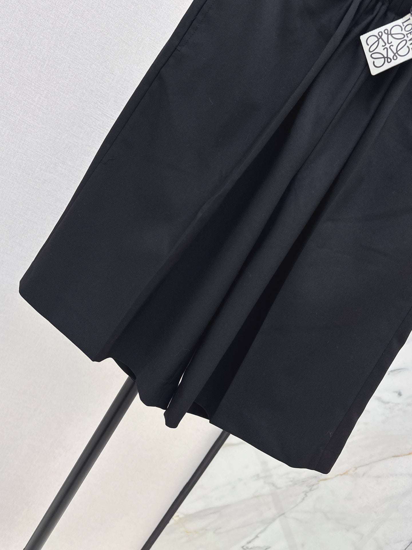 Lo 25 Leather buckle elastic high waisted pants(KHAKI/BLACK)