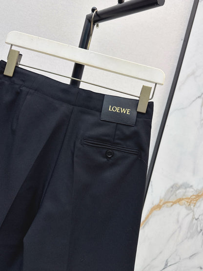 Lo 25 Leather buckle elastic high waisted pants(KHAKI/BLACK)