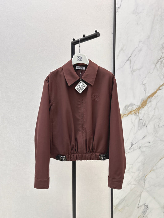 Lo 25 New style lapel short jacket(wine red/BLACK)
