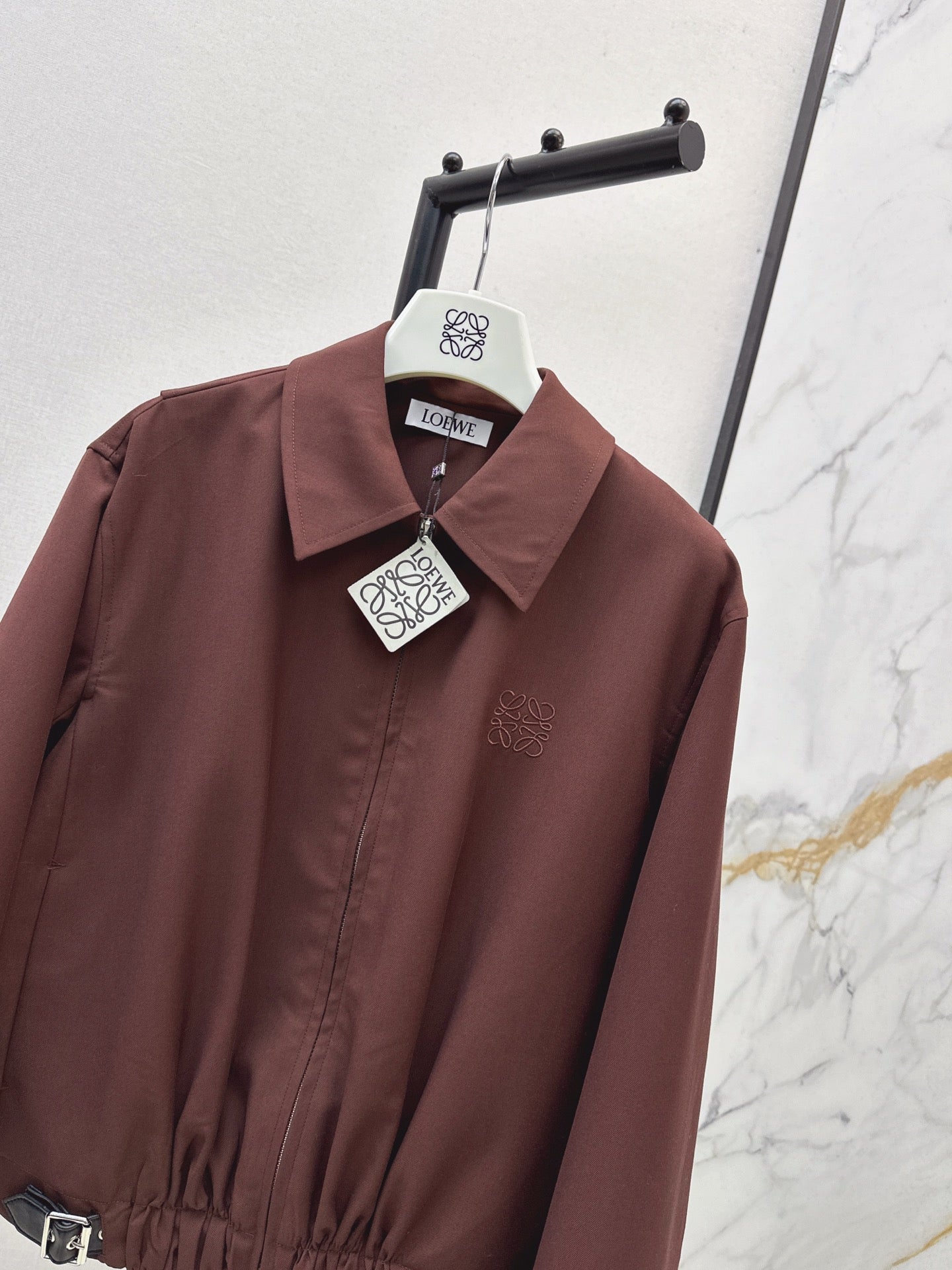 Lo 25 New style lapel short jacket(wine red/BLACK)