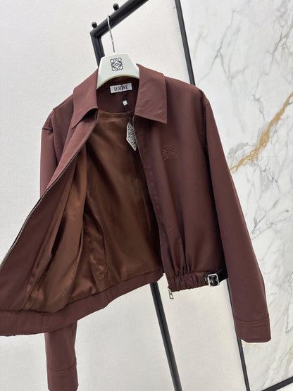 Lo 25 New style lapel short jacket(wine red/BLACK)