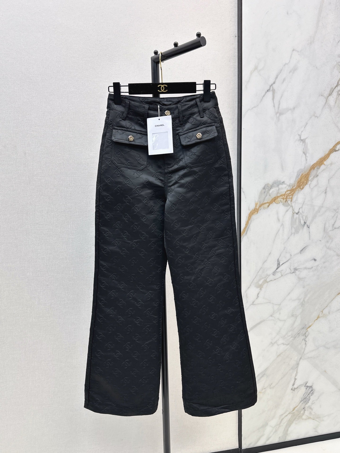 C 25 New jacquard logo trousers