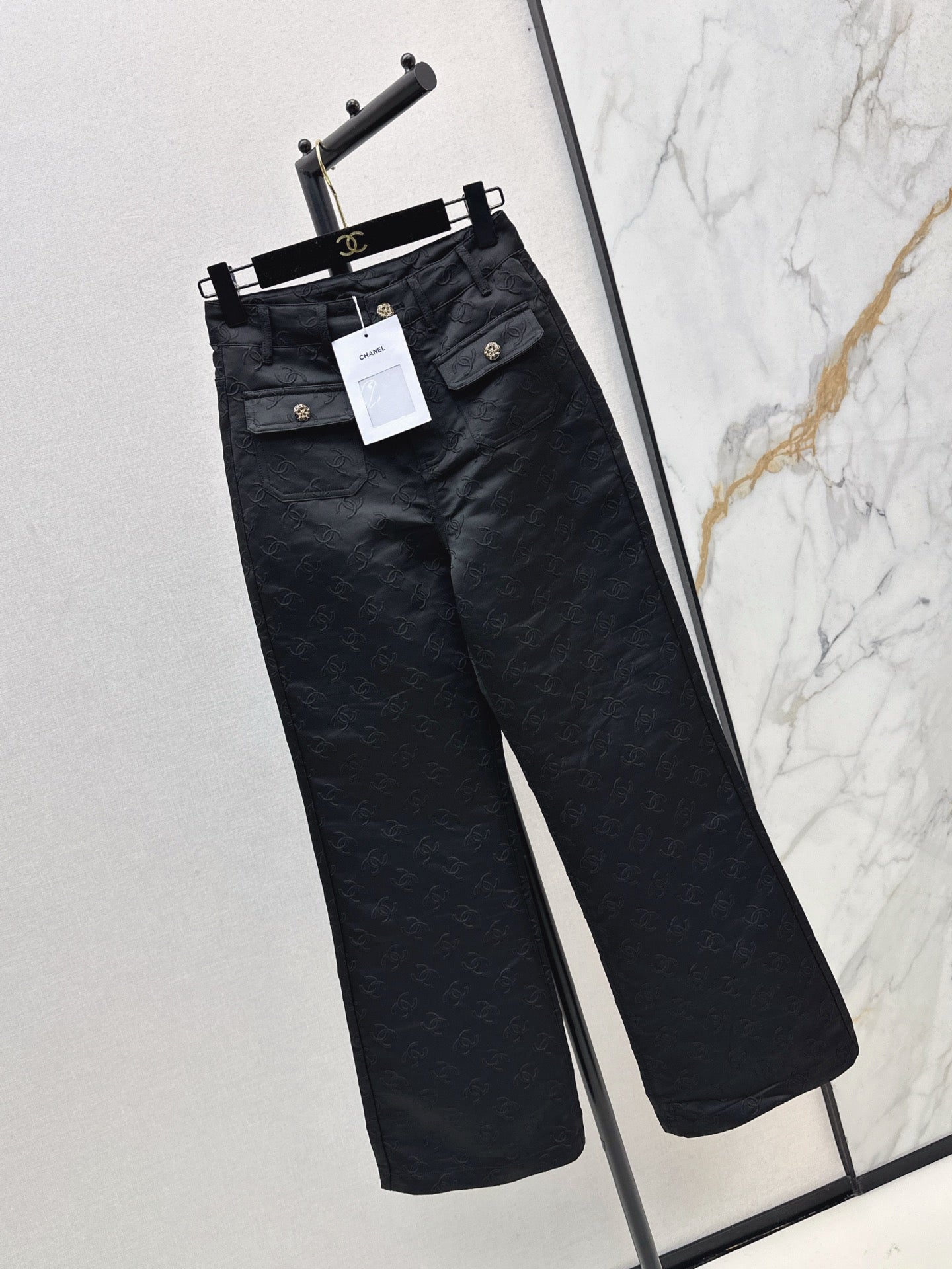 C 25 New jacquard logo trousers