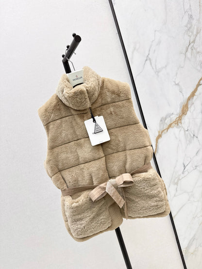 Mon 25 Fluffy stand-up collar down short vest