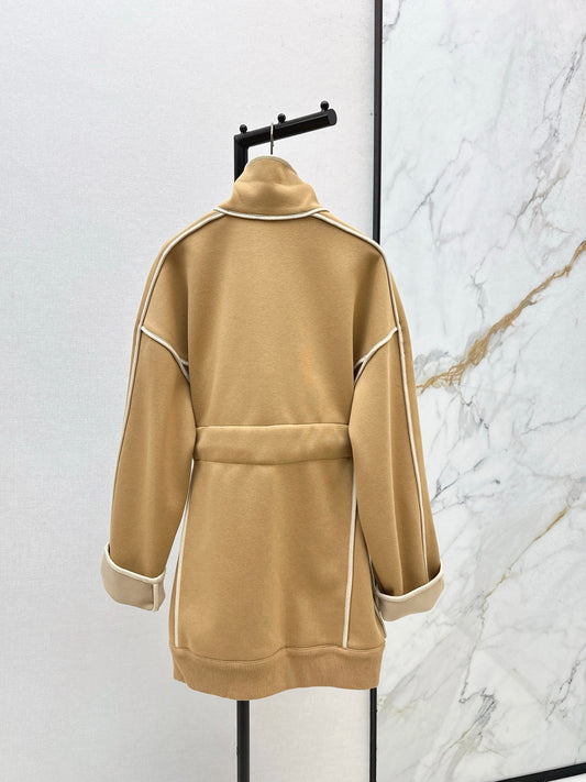L 25 Pocket floral casual jacket  (KHAKI/BLACK)