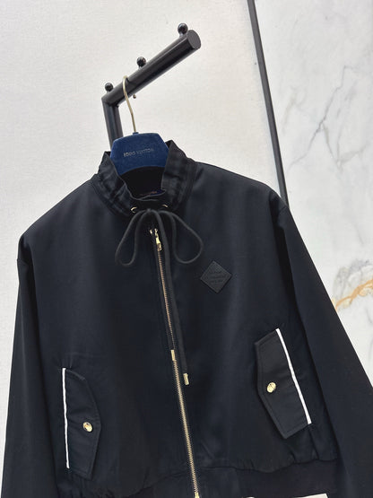 L 25 New drawstring jacket(KHAKI/BLACK)