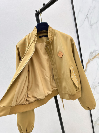 L 25 New drawstring jacket(KHAKI/BLACK)