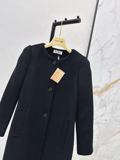 Mi 25 New classic single-breasted wool coat(GRAY/BLACK)