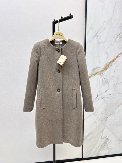 Mi 25 New classic single-breasted wool coat(GRAY/BLACK)