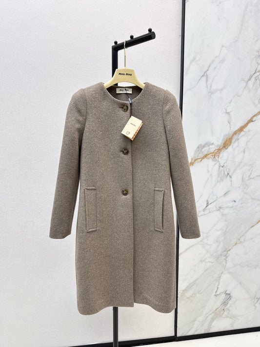Mi 25 New classic single-breasted wool coat(GRAY/BLACK)