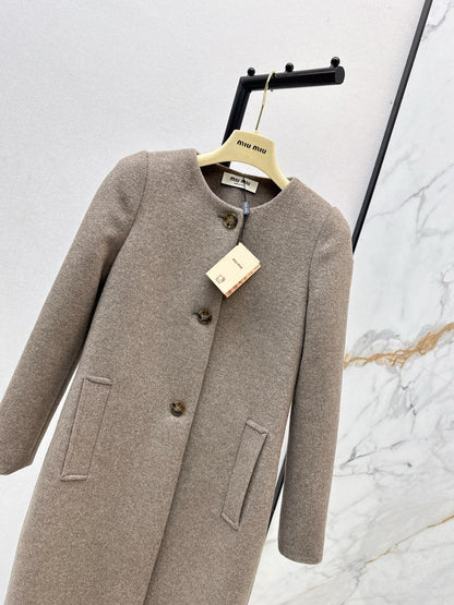 Mi 25 New classic single-breasted wool coat(GRAY/BLACK)