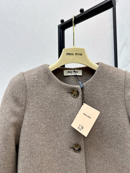 Mi 25 New classic single-breasted wool coat(GRAY/BLACK)