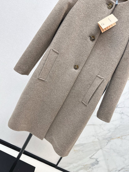 Mi 25 New classic single-breasted wool coat(GRAY/BLACK)
