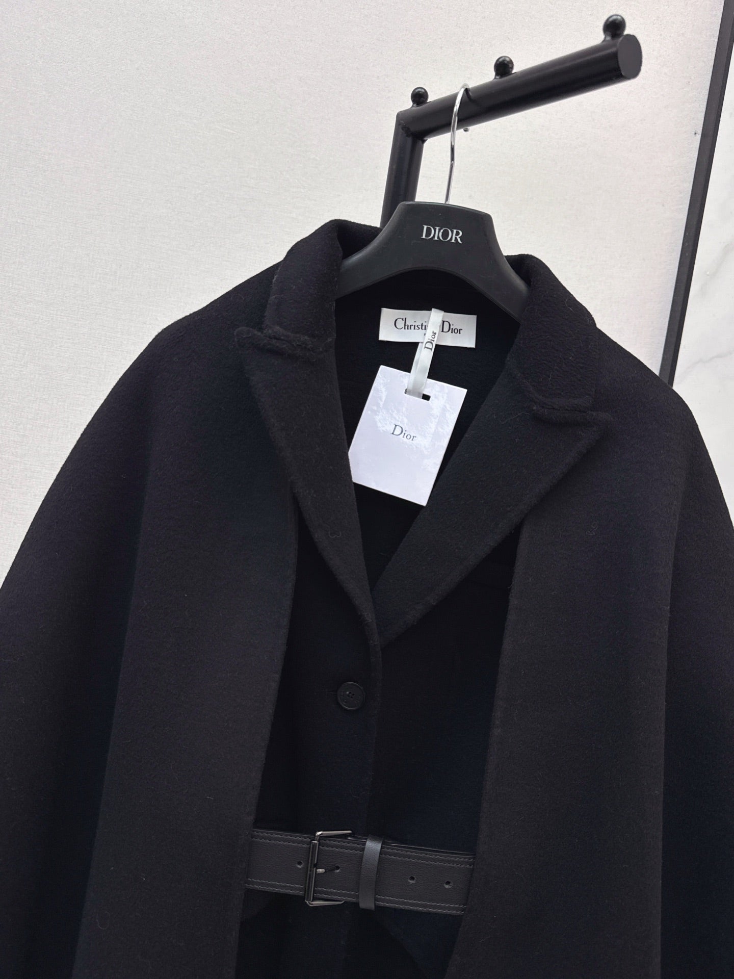 Di 25 New detachable scarf wool cashmere coat（WHITE/BLACK/KHAKI）