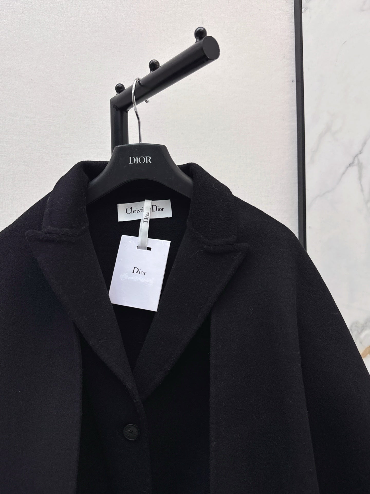 Di 25 New detachable scarf wool cashmere coat（WHITE/BLACK/KHAKI）