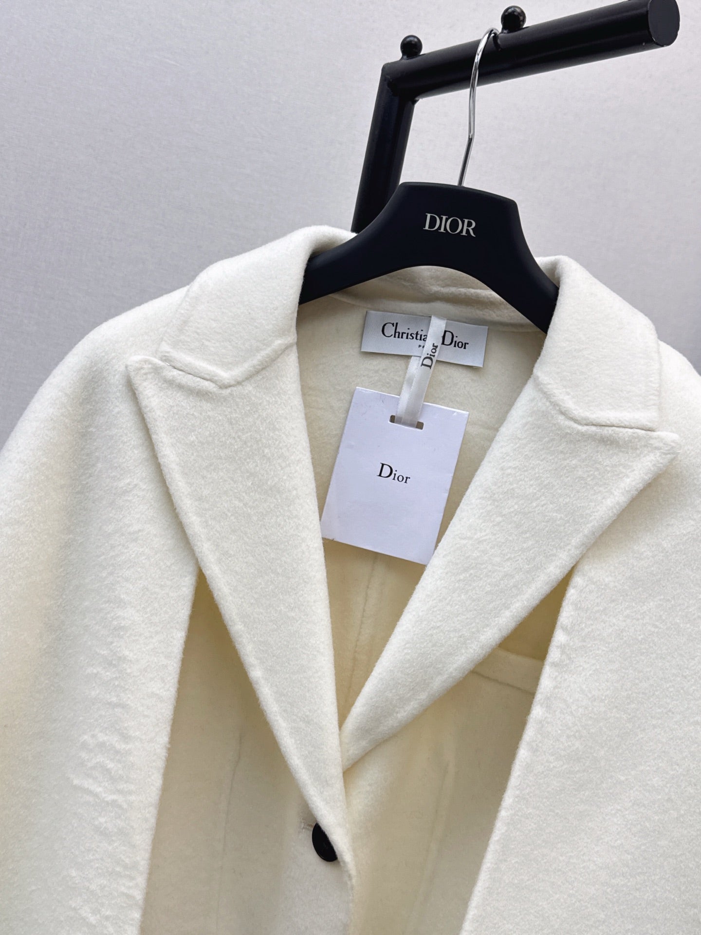 Di 25 New detachable scarf wool cashmere coat（WHITE/BLACK/KHAKI）