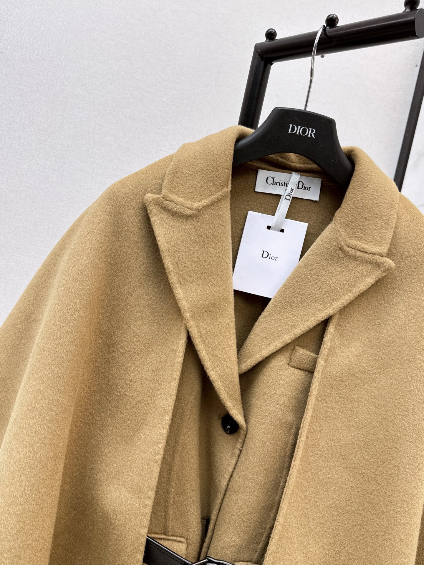 Di 25 New detachable scarf wool cashmere coat（WHITE/BLACK/KHAKI）