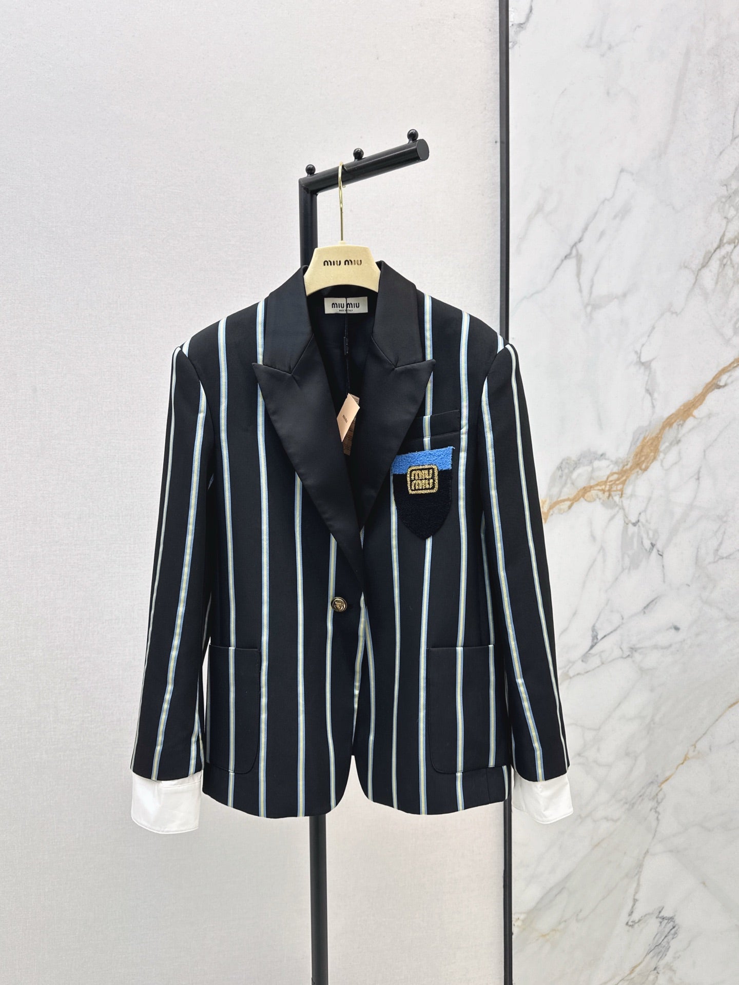 Mi 25 New woven striped suit jacket