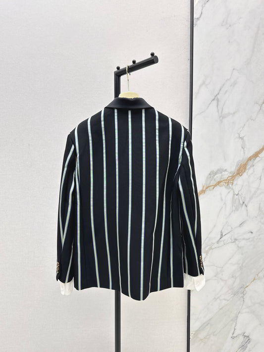 Mi 25 New woven striped suit jacket