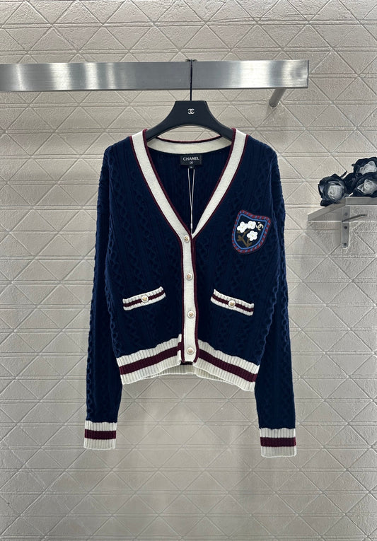 C 25 V-neck cable-knit cashmere cardigan