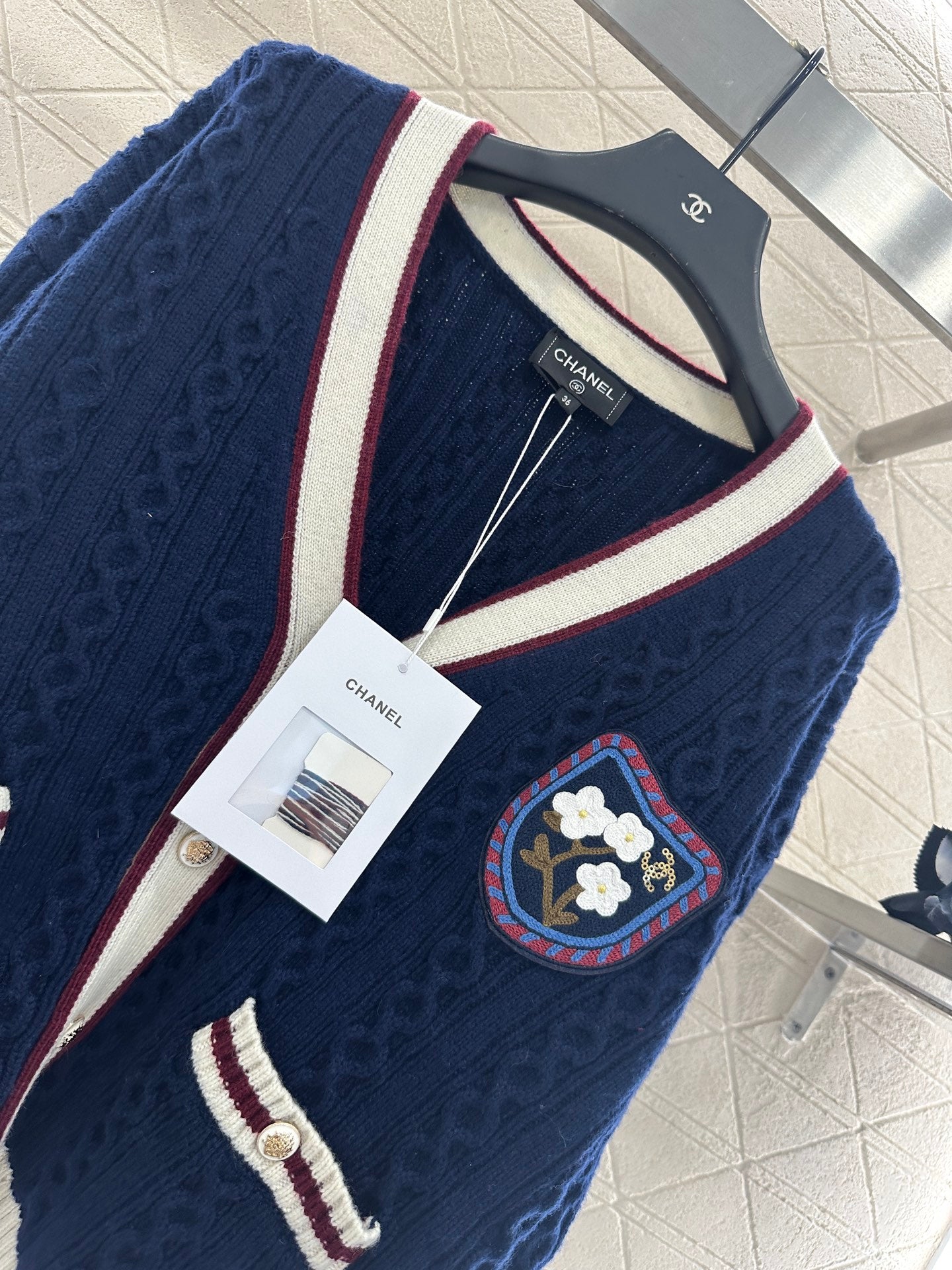 C 25 V-neck cable-knit cashmere cardigan