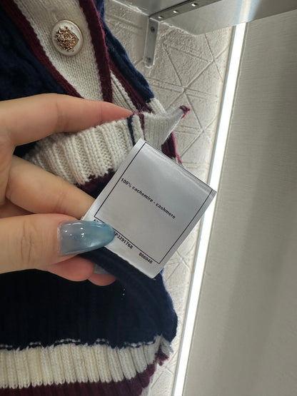 C 25 V-neck cable-knit cashmere cardigan