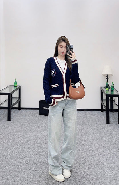 C 25 V-neck cable-knit cashmere cardigan