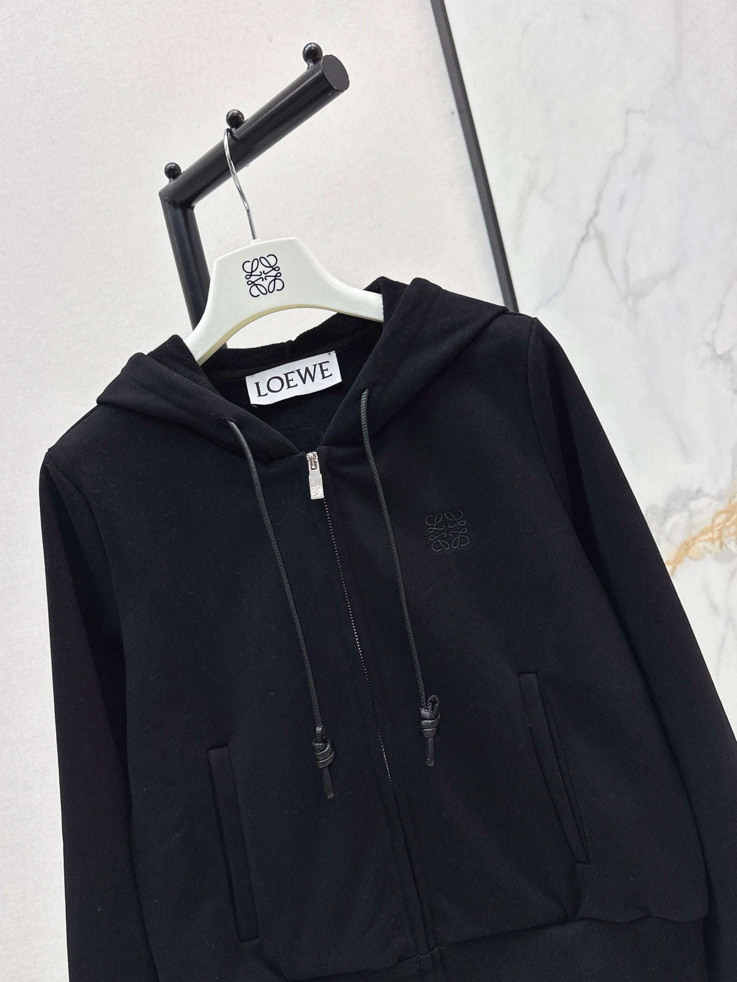 Lo 25 New loose hooded casual jacket (gray/black)