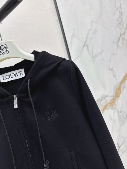 Lo 25 New loose hooded casual jacket (gray/black)
