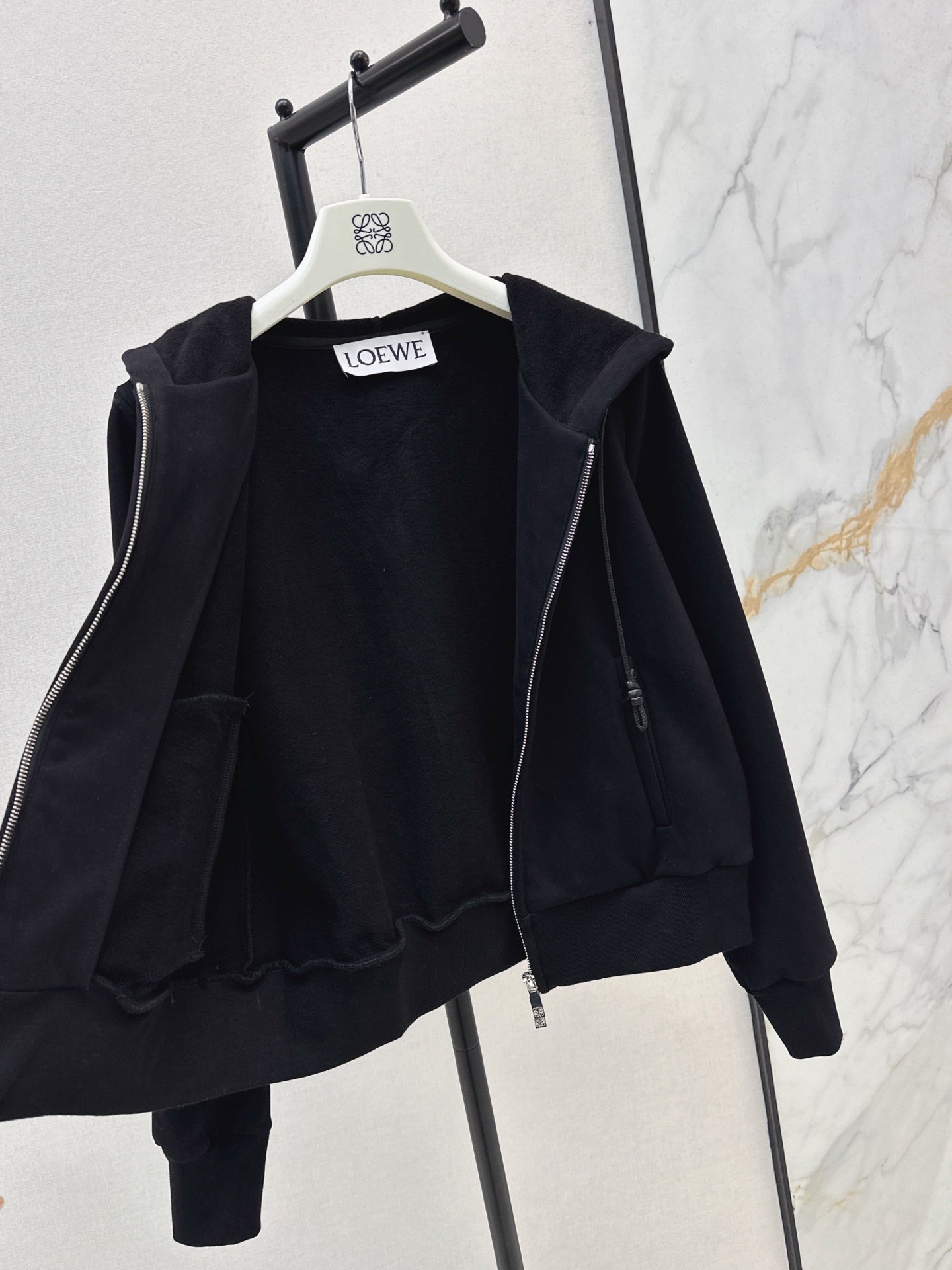 Lo 25 New loose hooded casual jacket (gray/black)