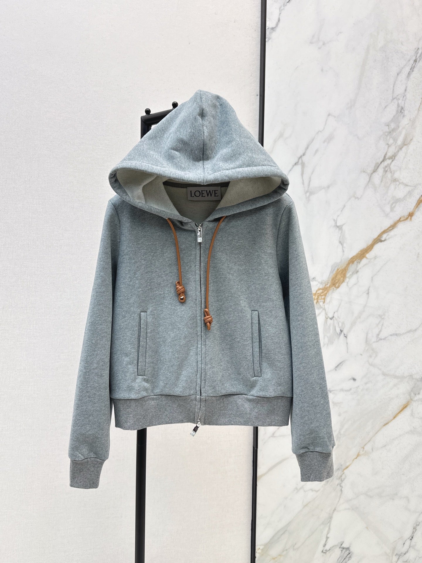 Lo 25 New loose hooded casual jacket (gray/black)