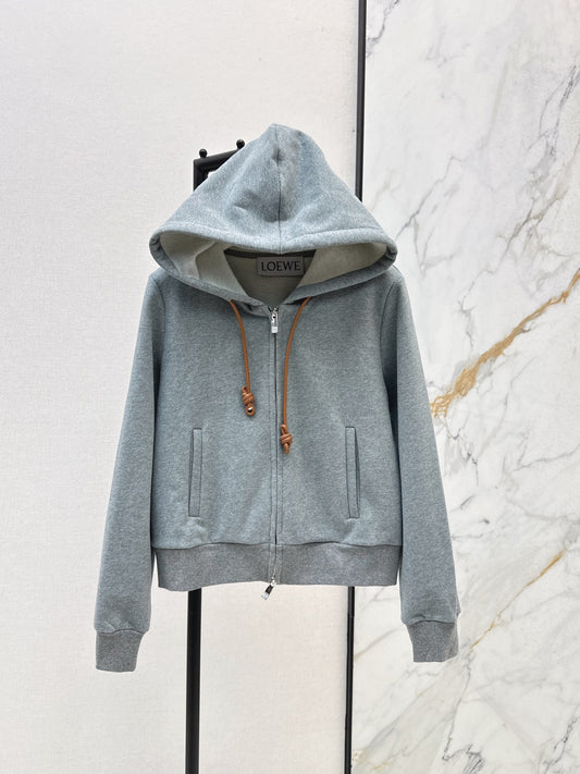 Lo 25 New loose hooded casual jacket (gray/black)