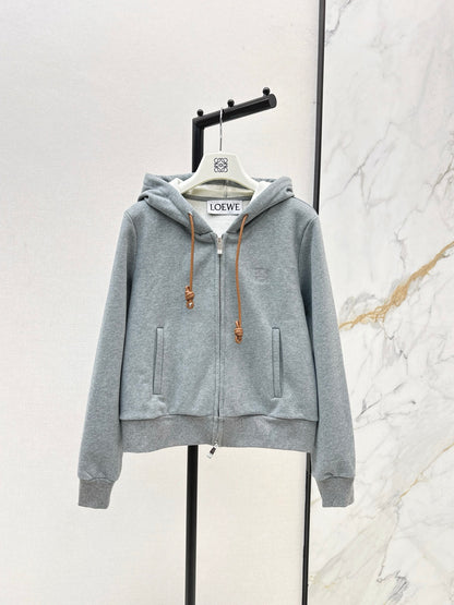Lo 25 New loose hooded casual jacket (gray/black)