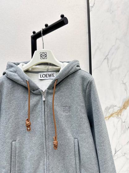 Lo 25 New loose hooded casual jacket (gray/black)