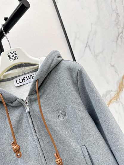 Lo 25 New loose hooded casual jacket (gray/black)