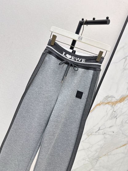 Lo 25 New logo threaded straight-leg trousers (gray/black)