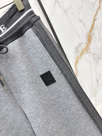 Lo 25 New logo threaded straight-leg trousers (gray/black)
